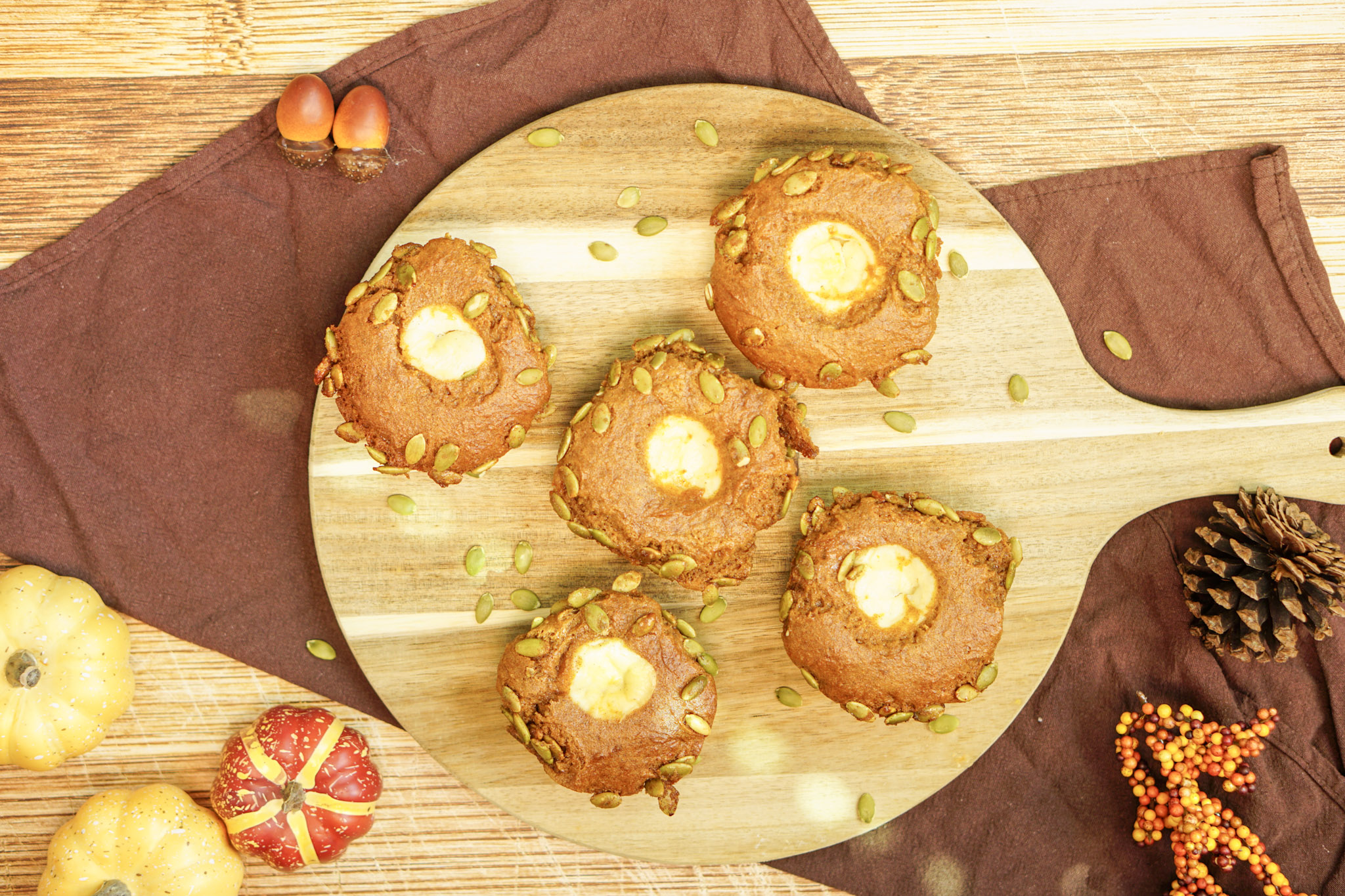 EASY Gluten Free Pumpkin Cream Cheese Muffins